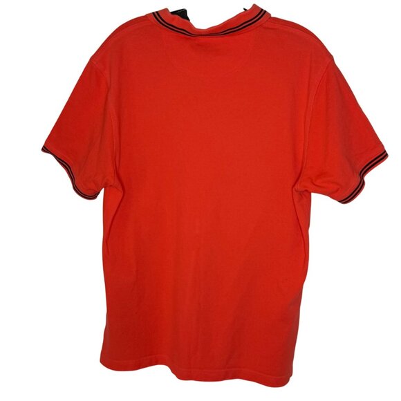 Barbour International Mens Polo Shirt XL 100% Cotton Tipped Striped Collar - Picture 2 of 5